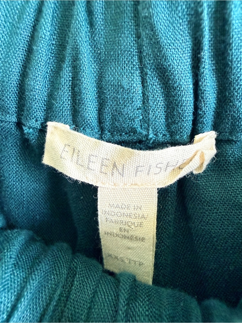 Eileen Fisher linen straight leg trousers - Picture 2 of 6